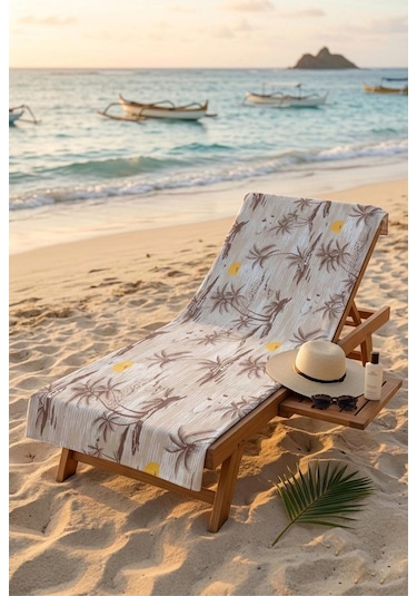 Retro Island Bej Plaj Havlusu 70 X 150 Cm Bej