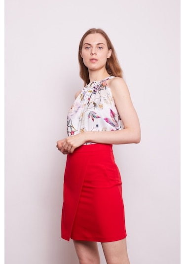 Jument Yüksek Bel Anvelop Kruvaze Etek