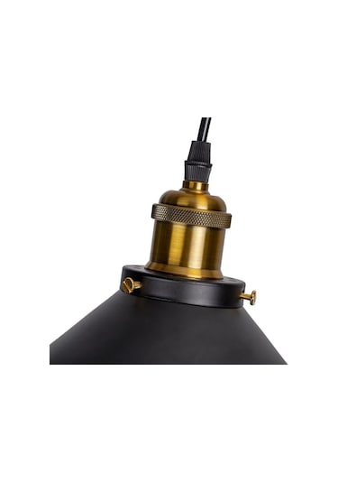 Xindoker Endüstriyel Demir Avize, Retro Siyah Modern Tasarım, Yemek Odası Ve Bar İçin, E27 Ampul Uyumlu Ampul Dahil Değil , 22 Cm Genişlik, Kolay Kurulum Siyah