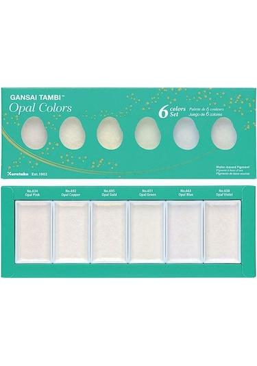 Zig Kuretake Gansai Tambi Sulu Boya Seti 6lı Opal Colors