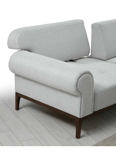 London Sırt Mekanizmalı Köşe Takım + Berjer - Ares Beyaz/antrasit