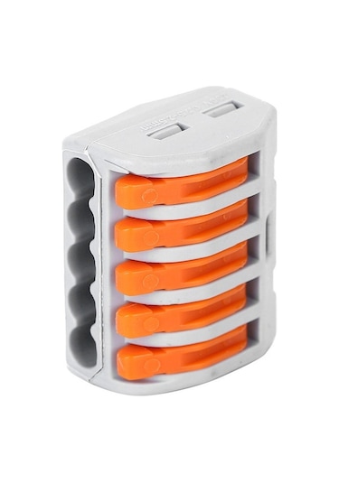 Besthome1 10 Adet 5 Yollu Gri Nylon Bağlayıcı, 250v 20a, Islak İzole, Sigortalı, Güvenli Ampul Montajı