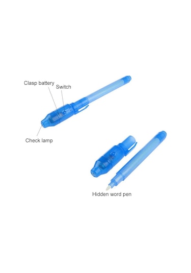 10 Pcs Yaratıcı Sihirli Uv Işık Görünmez Mürekkep Kalem İşaretleyici Kalem Mor Diğer