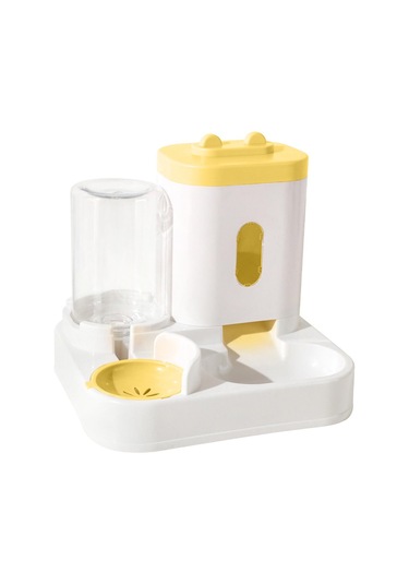 Homyl Tavşanlar Için 2'si 1 Arada Otomatik Pet Suluk Sarı