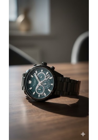 Ferrucci Erkek Kol Saati Siyah Renk, Yeşil Kadran - Fcf13908fk.03, 2 Yıl Garantili Siyah