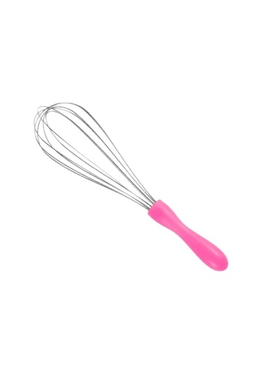 Mybru Paslanmaz Çelik Pembe Plastik Saplı El Çırpıcısı Blender Küçük Boy Pembe