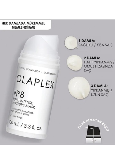 Olaplex Nº.8 Bond Intense Moisture Mask - Bağ Güçlendirici &yoğun Onarıcı & Nemlendirici Maske 100 ML