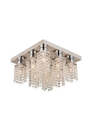 Peter 9Lu Krom  Kristalli, Taşlı Modern Tasarım Kristal Salon Avize