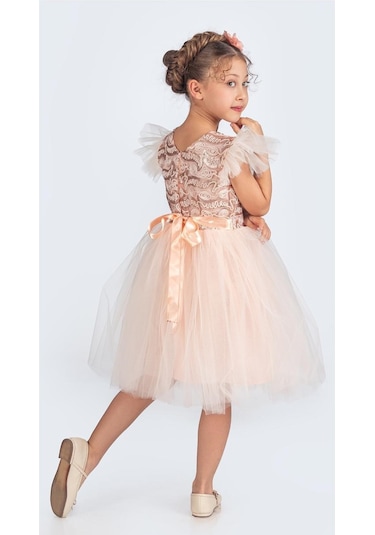 Tüllü Kız Çocuk Kpl Elbise Mnk0526 SOMON