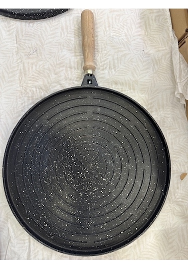 Mutfakça Çiftaraflı Döküm 36 Cm Et Balık Gözleme Tavası