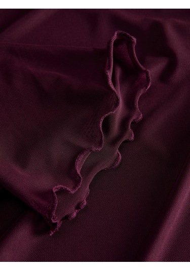 Kadin Kayik Yaka Tisört - Minna - 12280223 Cabernet