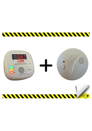 3mk Pilli Karbonmonoksit Dedektörü Pilli Duman Dedektörü