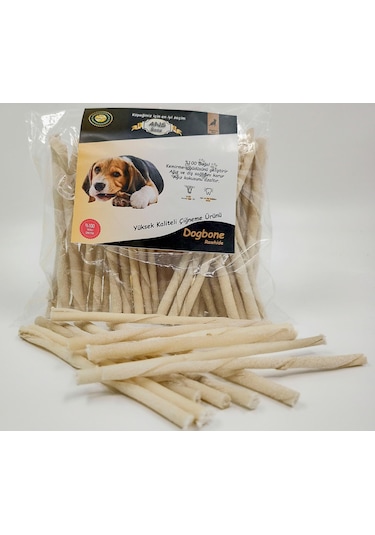 Puppy Burgu Beyaz Çubuk Kemik Eko 50'li Torba Çiğneme Kemiği