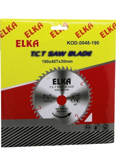 Elka 0048-190 190 X 40t X 30mm Ağaç Sunta Kesici Disk 5332