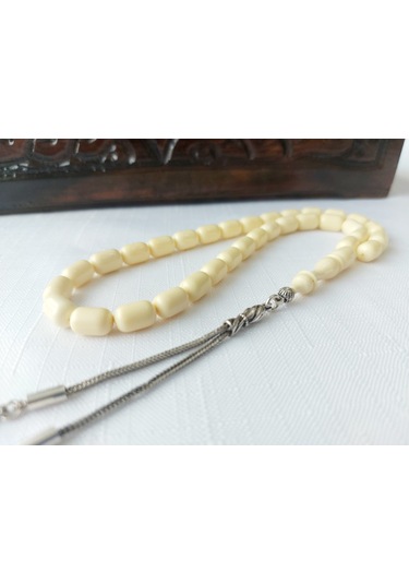 Soma Tesbih Ahmet Özdemir Usta Gümüş Eski Bilardo Topu Katalin Tesbih 7x11