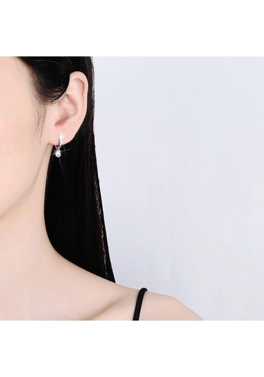 Altın Bague Ringen S925 Gümüş Kadın Kabarcık Saplama Küpe Basit Düğün Mosan Elmas Kaplama 14k Altın Küpe