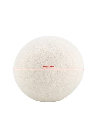 Fortunelane 6 Adet 6cm Doğal Yün Kurutma Topu Kimyasız Kumaş Yumuşatıcı Yeniden Kullanılabilir Kuruma Süresini Uzatır Ev-friendly