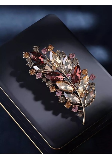 Beautiful Detail Orijinal Büyük Broş Hediye 210527188 Bordo