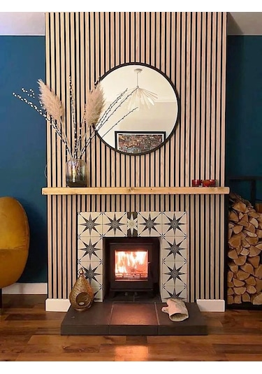 Winflex Eko Keçeli Akustik Ahşap Paneli-safir Meşe 60x240cm .