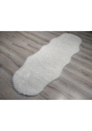 Yamalıhome Peluş Halı Apost Beyaz 75 x 200Cm Post Halı