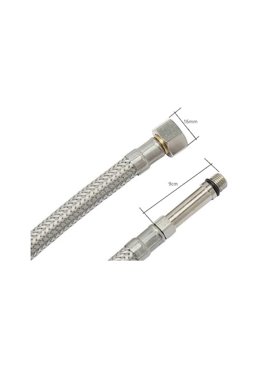 Geylani Uzun Uçlu Pasolu 3/8 Batarya Flexi 9cm Pasolu 70cm Krom