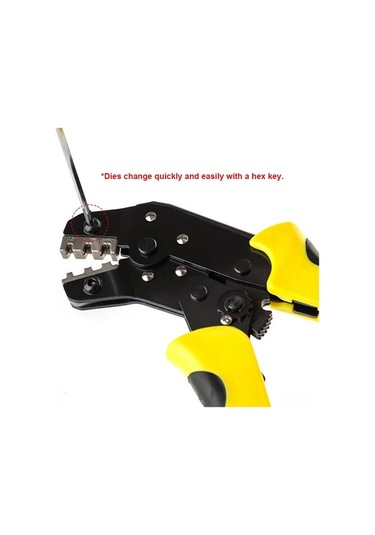 Besthome1 Jx-1601 Elektrikçi Ratchet Kısa Lç Pensi 0.14-1.5mm² İzolasyon Termi Nal Soğuk Pres Aleti Siyah-sarı 50 Çeli K+pvc Vh