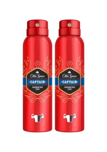 Old Spice Captain Erkek Sprey Deodorant 150 ML x 2