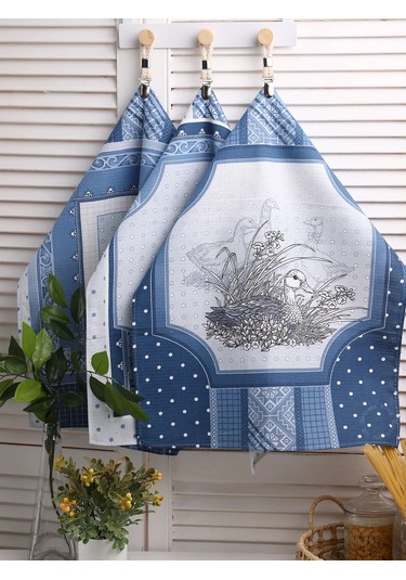 Kuz'kina Hatka 3'lü Mutfak Havlusu Seti 339052829 Mavi