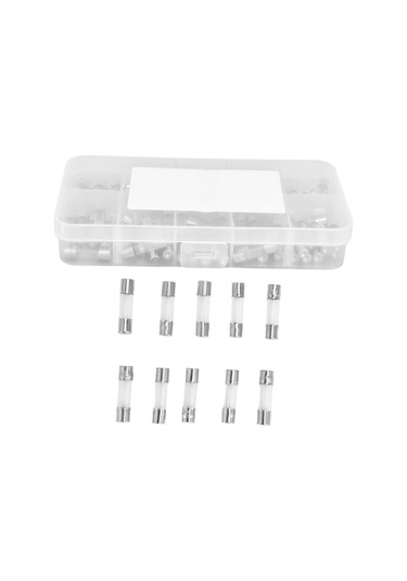 Lemestar 100'lü Cam Sigorta Rölesi Seti 0.2-20a , Hızlı Kırılma, Elektrik Güvenliği, 10 Farklı Akım, Şeffaf Depolama Kutusu 2 - 3 - 5 - 7.5 - 10 -15 - 20 - 25 - 30 - 35