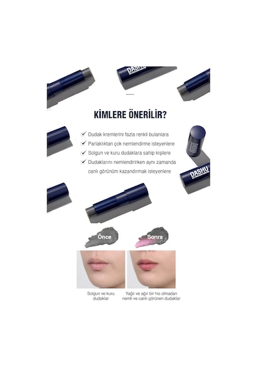 Dashu Mens Color Change Moisture Lip Balm Pembe