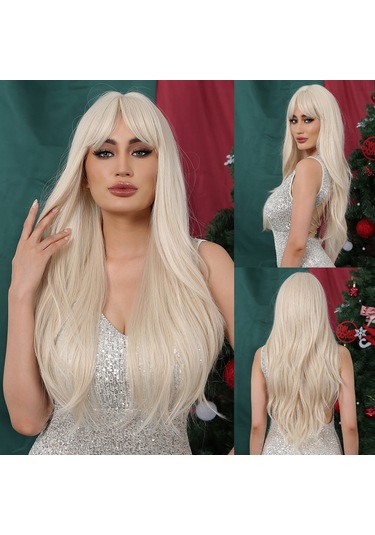 Kadın Cosplay Peruk Şenlikli Parti Kıvırcık Peruk Gerçekçi Dalgalı Peruk Doğal Görünümlü Peruk Kadınlar İçin