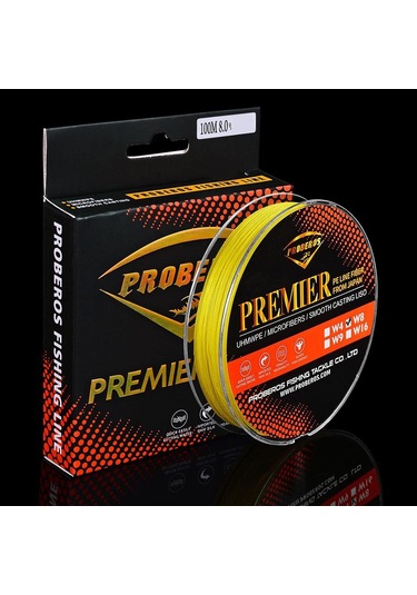 Sones Proberos 8 Düzenlendi 100m Majestic Horse Balık Misinası, Misina Numarası: 1.0 / 15lb Sarı