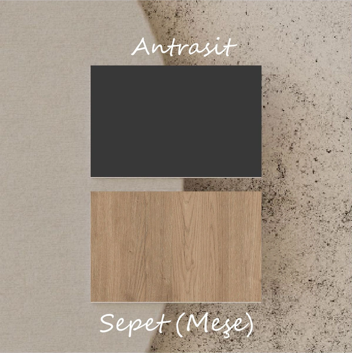 3508 GRANDE MODERN 3 KAPILI GARDROP SEPET-ANTRASİT
