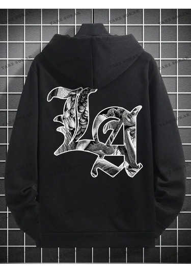 Y2k Trend Sezon Unisex Retro Sweatshırt Kapşonlu Kod 1693 Trz1579 Siyah