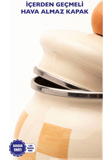 Beige Emaye Baharatlık/kavanoz Bej