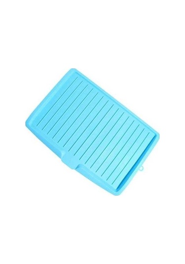 Pazly Plastik Mavi Drenaj Tepsi Tezgah Organizatörü 44.7x30.9cm Kurutma Mutfak Yemekleri Sofra Mavi