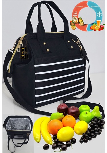 Sıcak, Soğuk Isı Yalıtımlı Termal Termoslu Yemek, Mama, Beslenme, Gıda İçin Askılı Taşıma Çantası Çok Renkli