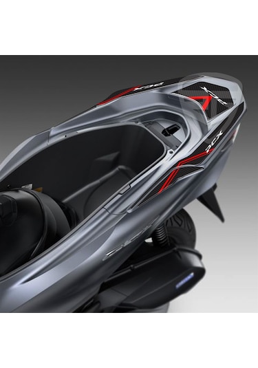 Pcx 125 2021 Karbon Desen Kırmızı Kuyruk Sticker