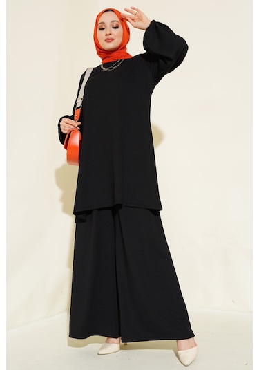 Bigdart Kadın Siyah Tunik Pantolon Alt Üst Takım 6663 001