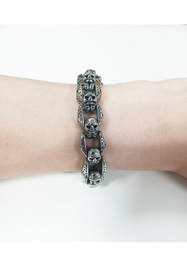 Yystore Erkek Titanyum Çelik Küba Bileklik Klt-6448 Moda Aksesuarları 22cm Çelik