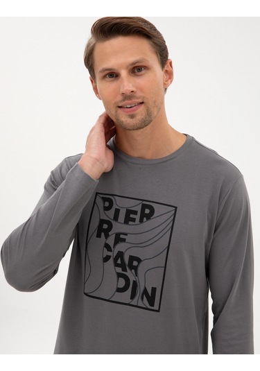 Pierre Cardin Erkek Koyu Gri Pijama Takım 50322653-vr080 Koyu Gri