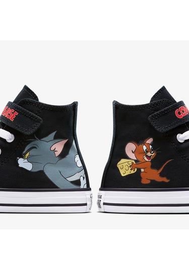 Converse X Tom & Jerry Chuck Taylor All Star Easy-on Çocuk Siyah Sneaker A15114c Siyah