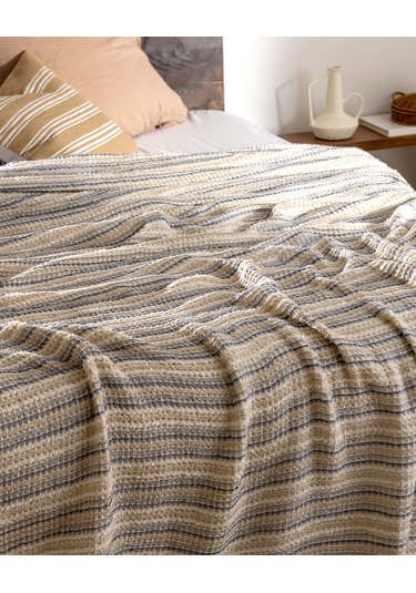 Marinos Çift Kişilik Yatak Örtüsü - İndigo 8684427228777 Indigo