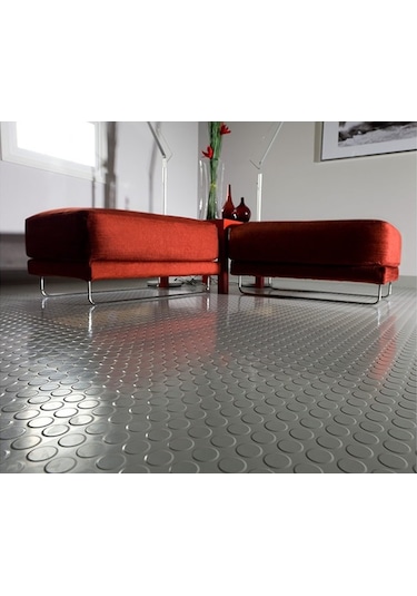 Pvc Yer Döşemesi Taban Muşambası Döşeme Siyah 100Cm X 100Cm