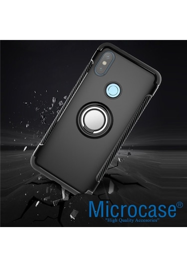 Microcase Xiaomi Mi A2 Mi 6X Yüzük Standli Armorsilikon Kilif 273076465