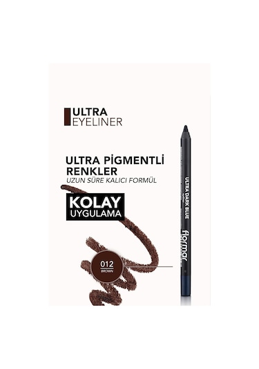 Flormar Kahverengi Göz Kalemi Ultra Eyeliner No:012