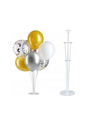 Ayaklı Balon Standı 7li Set Çok Renkli