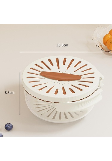 Suntek Drenaj Sepeti Pratik Kevgir Üzüm Sebze Kabı Kahverengi