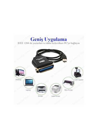 Usb/Lpt Paralel Port Ieee 1284 Yazıcı Adaptör Kablosu