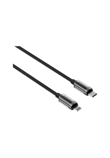 Knit Glam 30W Hızlı Şarj Destekli Type-C To Lightning Şarj Ve Data Aktarım Kablosu 1 Metre Siyah